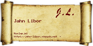 Jahn Libor névjegykártya